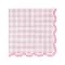 12 Packs: 20 ct. (240 total) Pink & White Gingham Scallop Lunch Napkins by Celebrate It™
